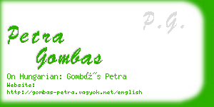 petra gombas business card